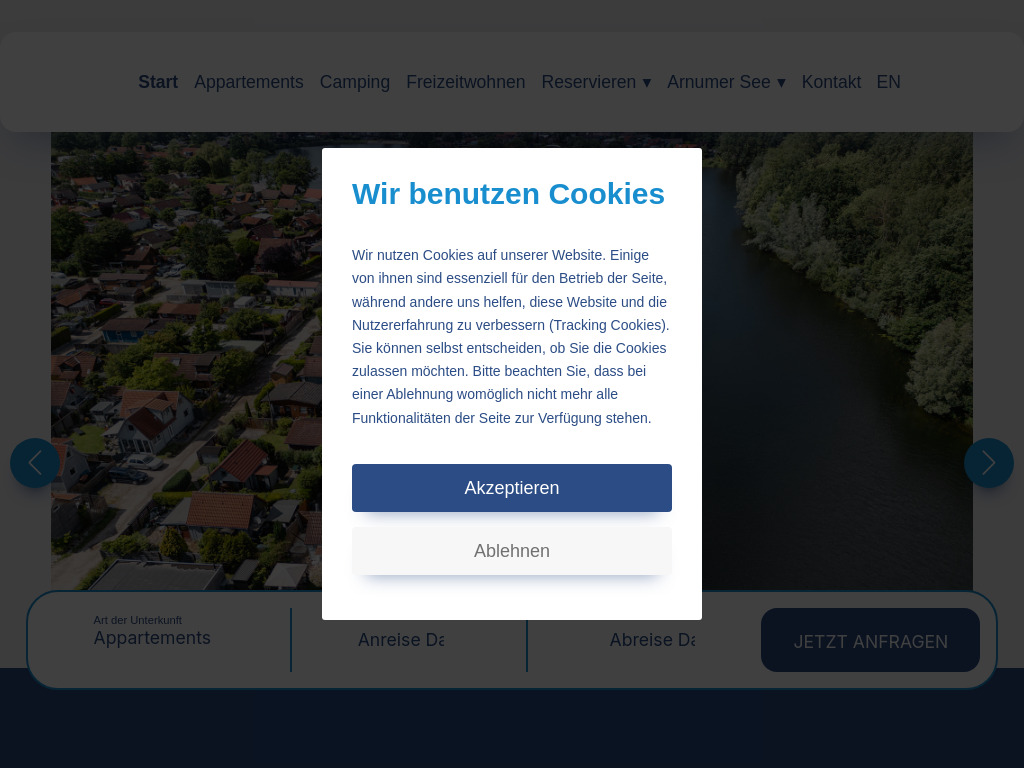 Website von Naherholungspark Arnumer See GmbH & Co. KG in Hemmingen-Arnum
