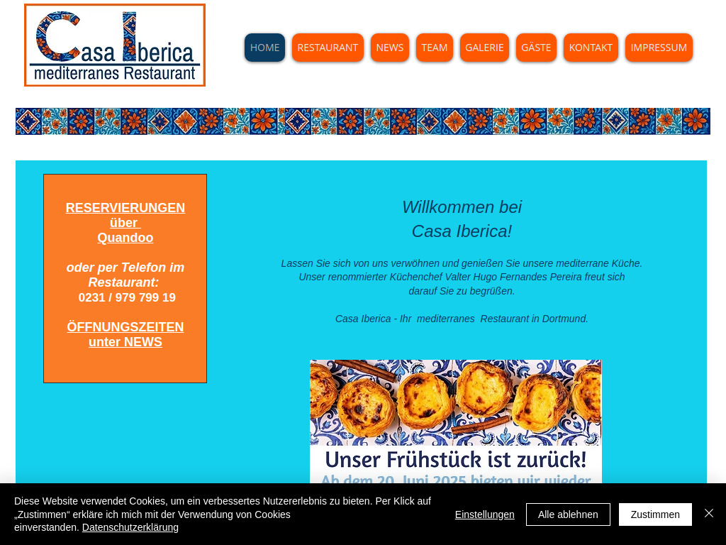 Website von HOME in Dortmund
