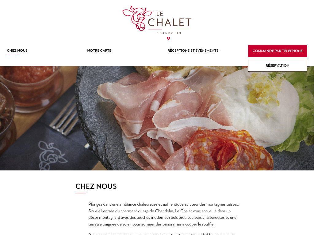 Website von Restaurant le Chalet - Chandolin in Chandolin