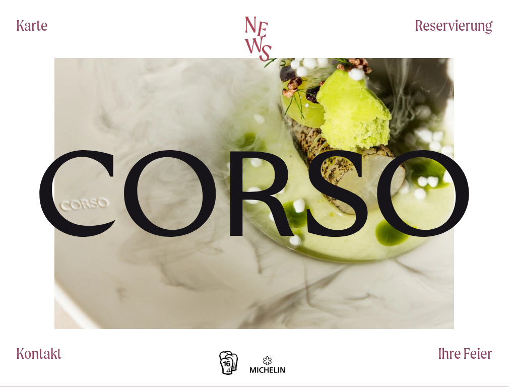 Website von Restaurant Corso in St. Gallen