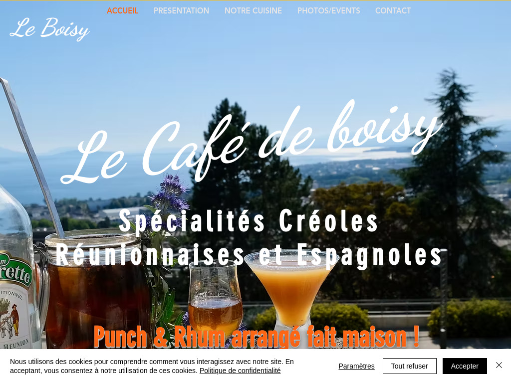 Website von Le Café de Boisy in Lausanne