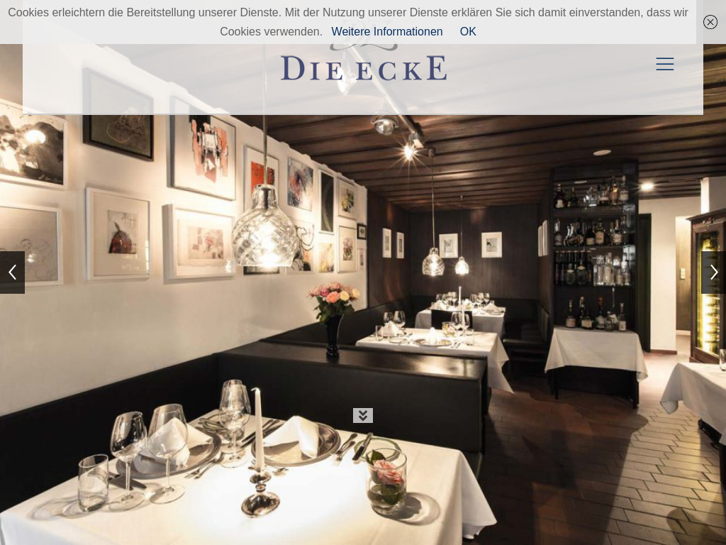 Website von Restaurant "Die Ecke" in Augsburg