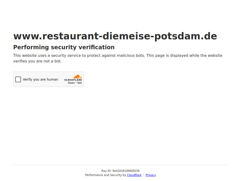 Website von Restaurant Die Meise in Potsdam