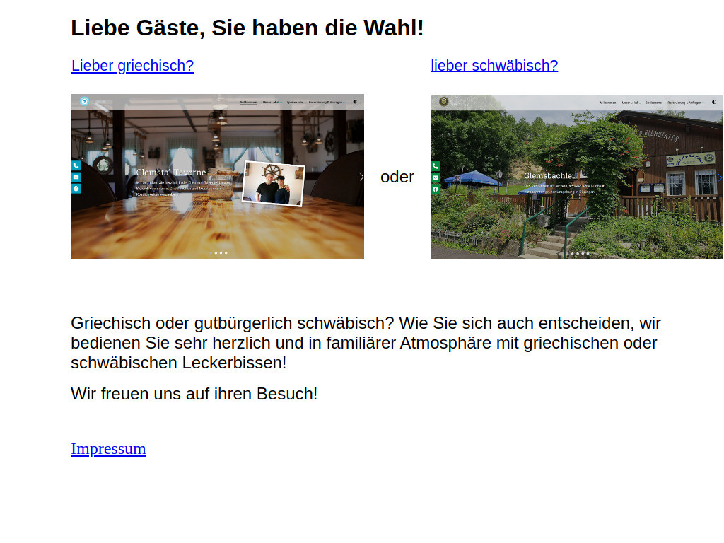 Website von Herzlich Willkommen oder Kalosórisma! - Willkommen