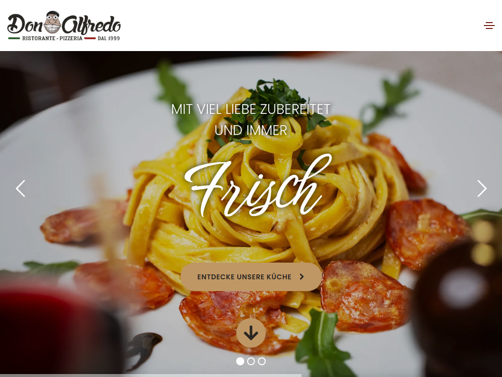 Website von Don Alfredo in Konstanz