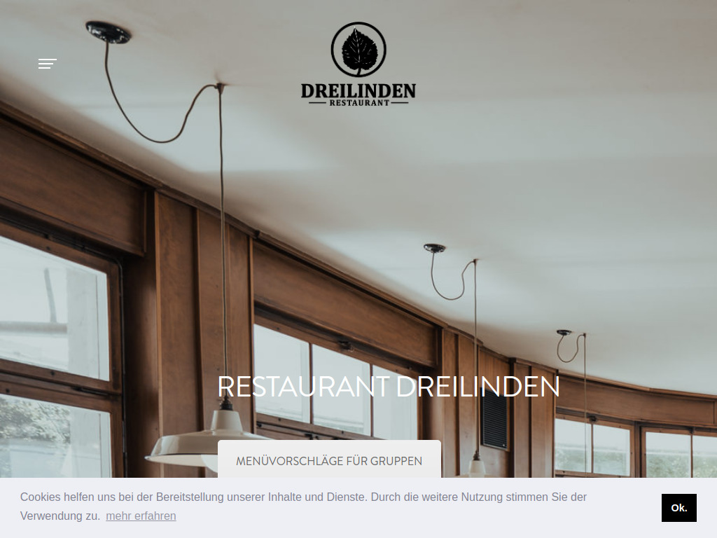 Website von Restaurant Dreilinden in St. Gallen