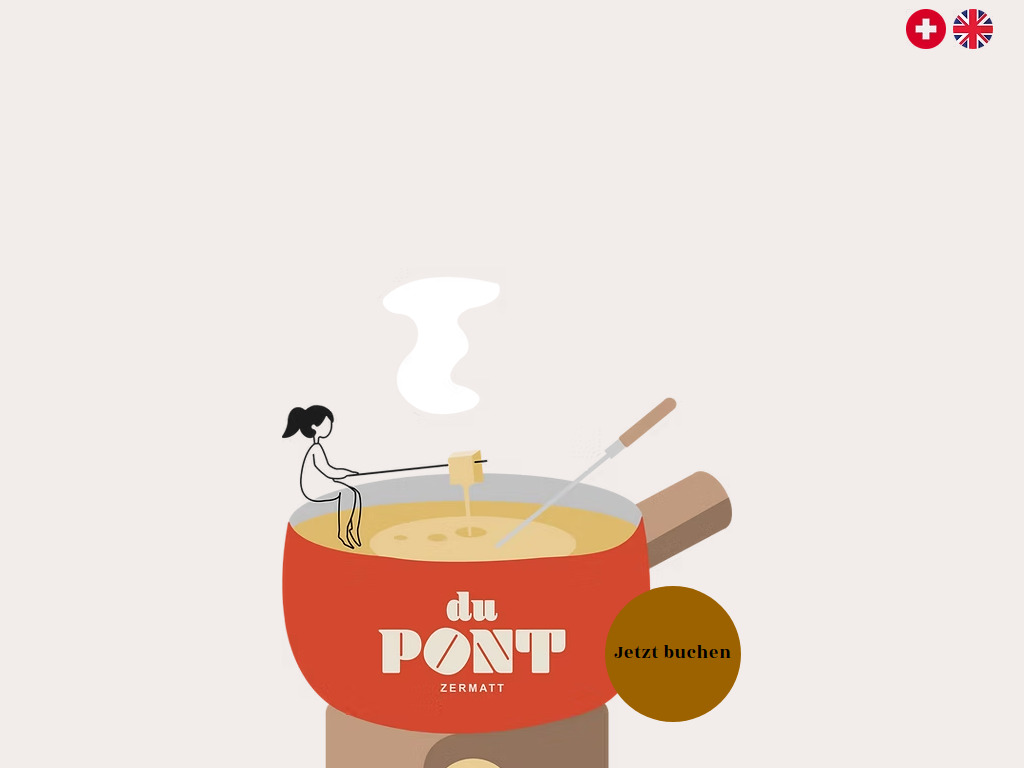 Website von Restaurant Du Pont in Zermatt