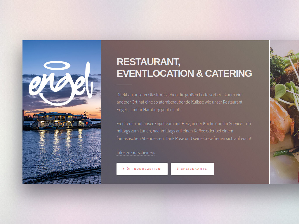Website von Restaurant Engel in Hamburg