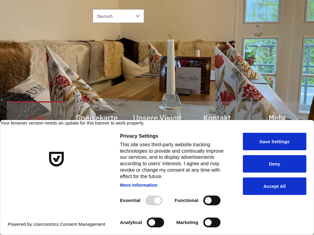Website von Restaurant & Winebistro Expresso in Feldberg-Altglashütten