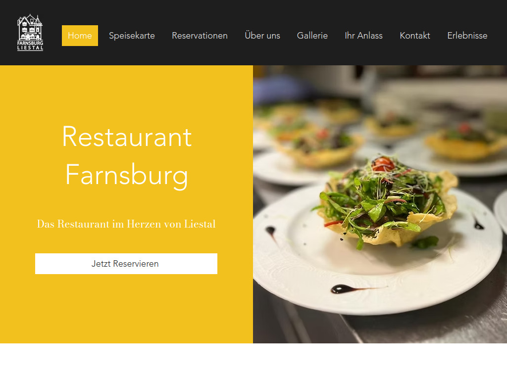 Website von Restaurant Farnsburg in Liestal