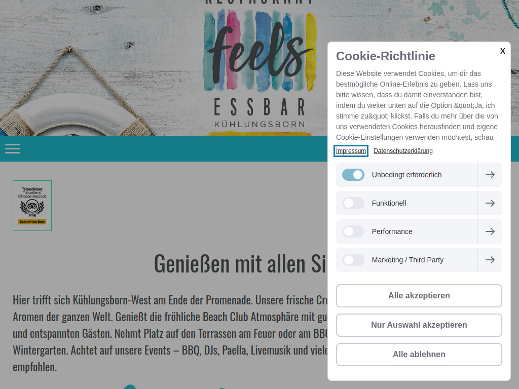 Website von feels Beach Club UG in Kühlungsborn