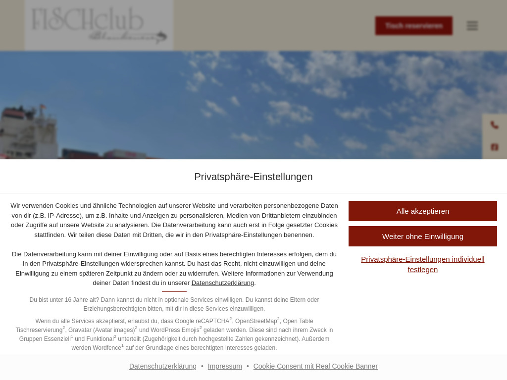 Website von Restaurant FISCHclub Blankenese in Hamburg