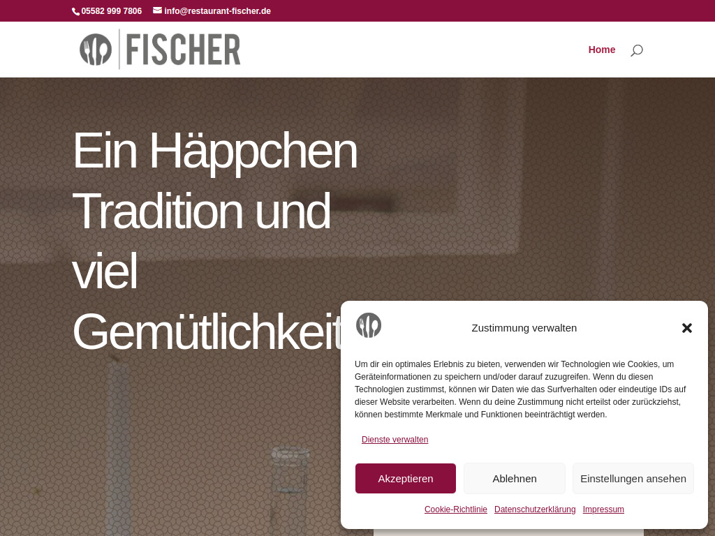 Website von Restaurant Fischer in St. Andreasberg