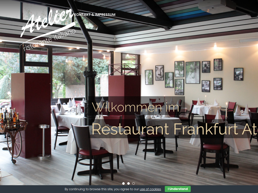 Website von Restaurant Atelier in Frankfurt am Main