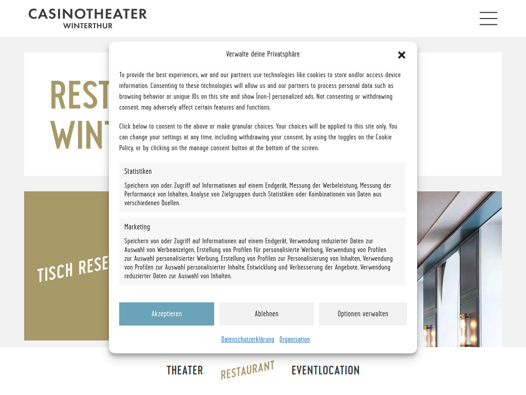 Website von Restaurant Fredi