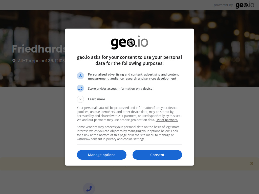 Website von Friedhards in Berlin