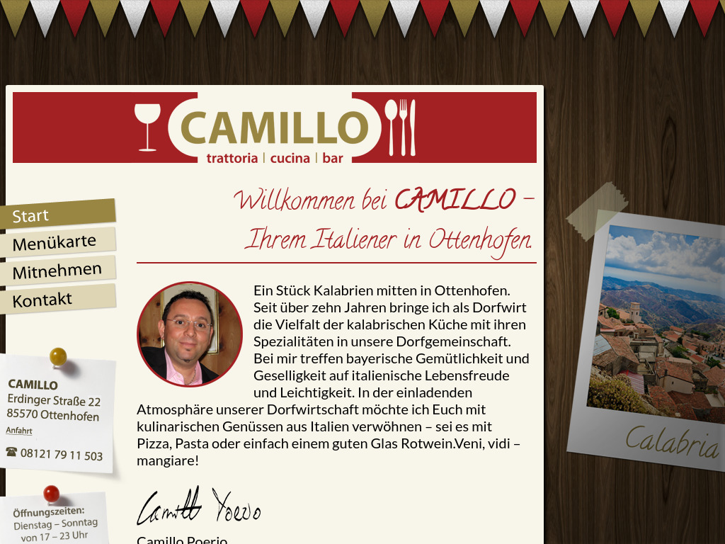 Website von CAMILLO in Ottenhofen