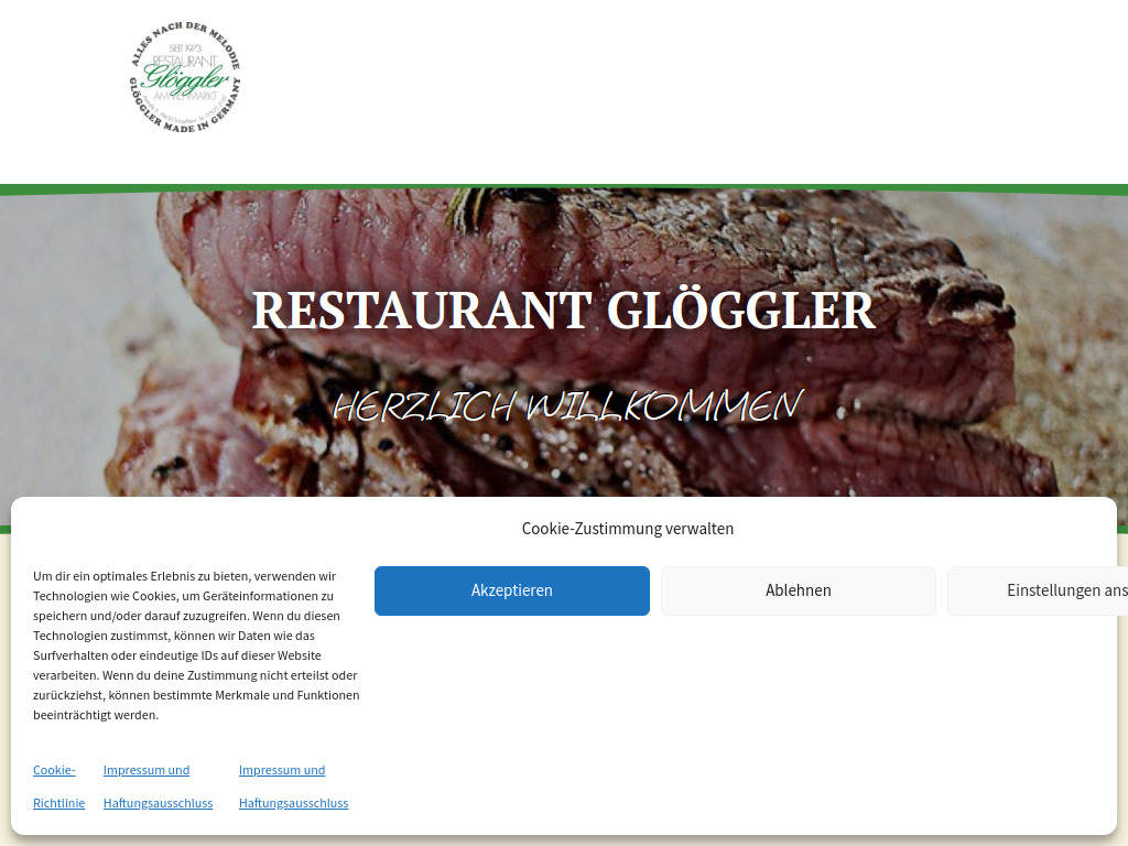 Website von Restaurant Glöggler in Schopfheim
