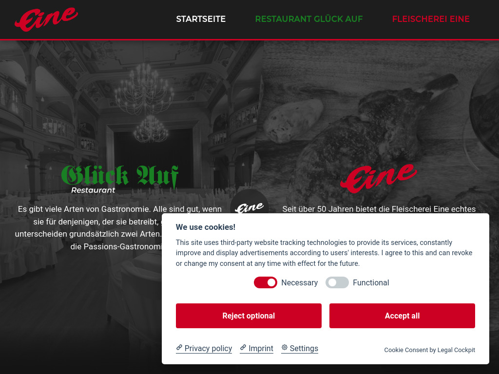 Website von Fleischerei Eine GmbH in Clausthal-Zellerfeld