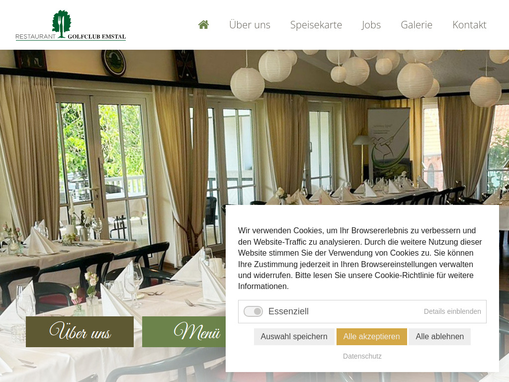 Website von Restaurant im Golfclub Emstal e.V. in Lingen/Ems
