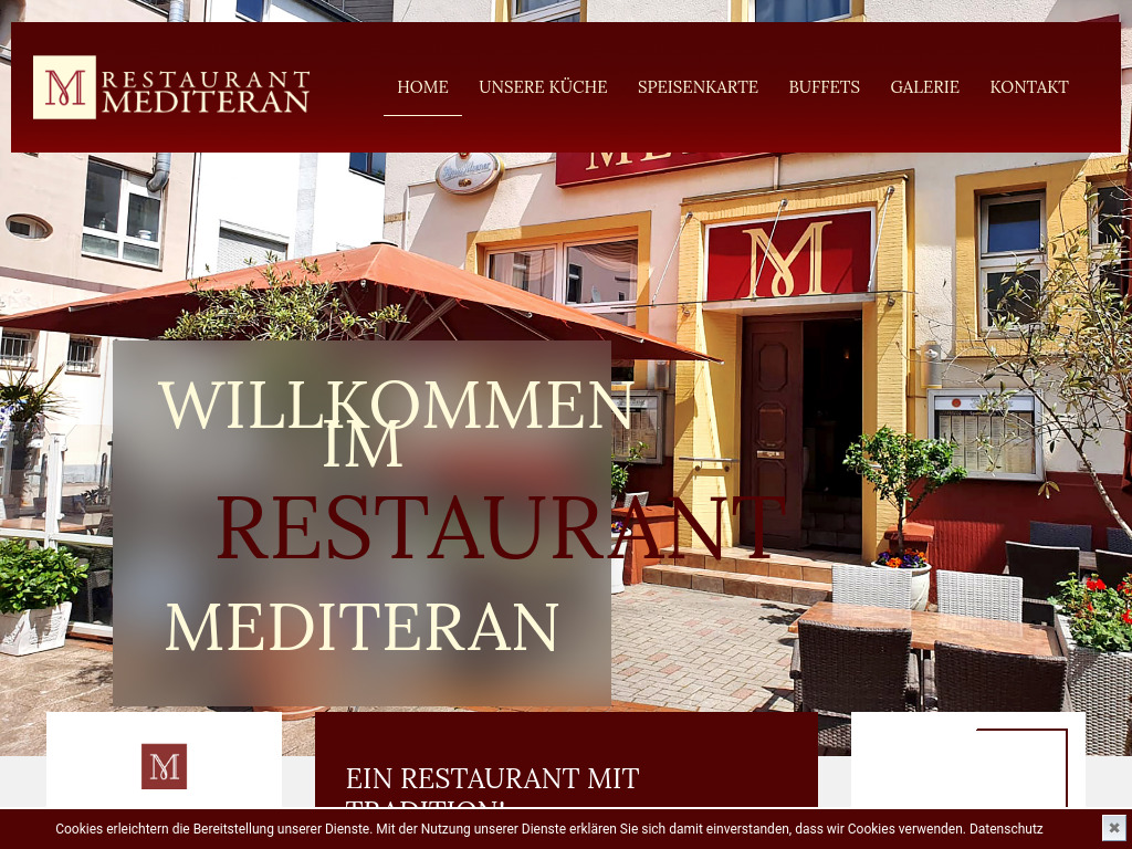 Website von Willkommen im Restaurant Mediteran - Duisburg in Duisburg