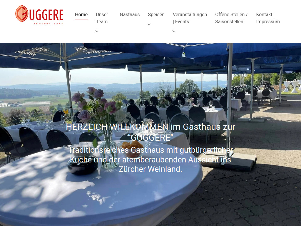 Website von Hangartner Gastro GmbH in Benken