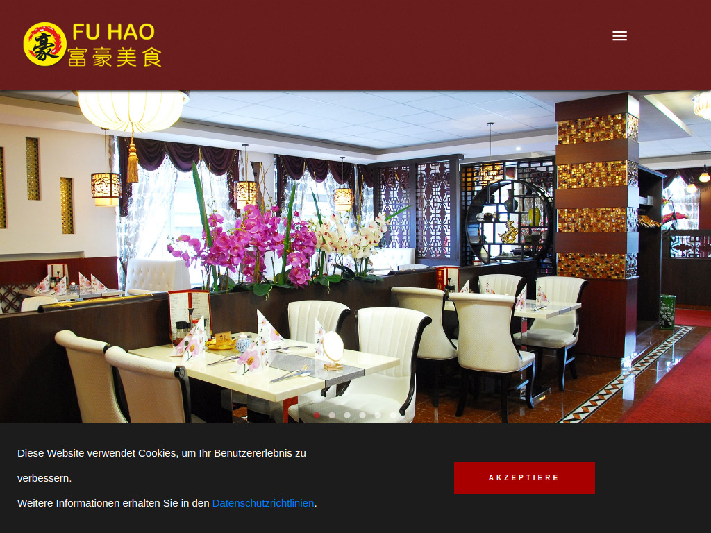 Website von China Restaurant Fu Hao in Aachen