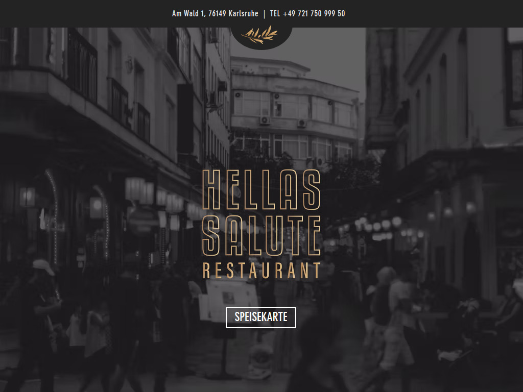 Website von Hellas Salute in Karlsruhe