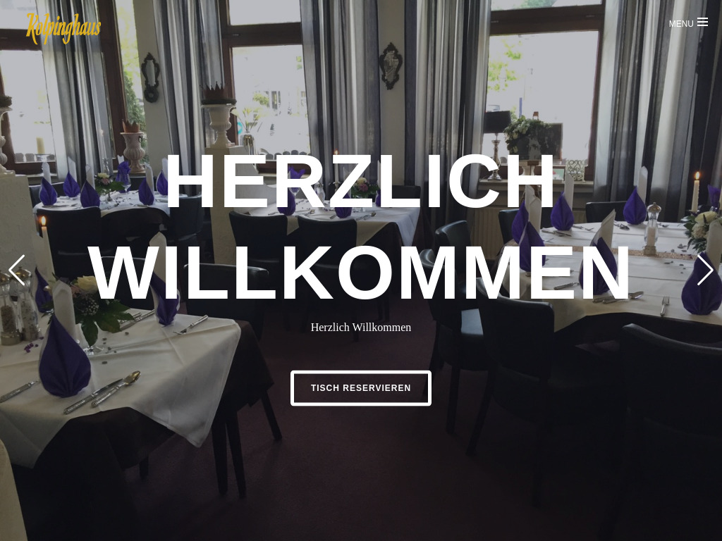Website von Restaurant im Kolpinghaus in Siegen