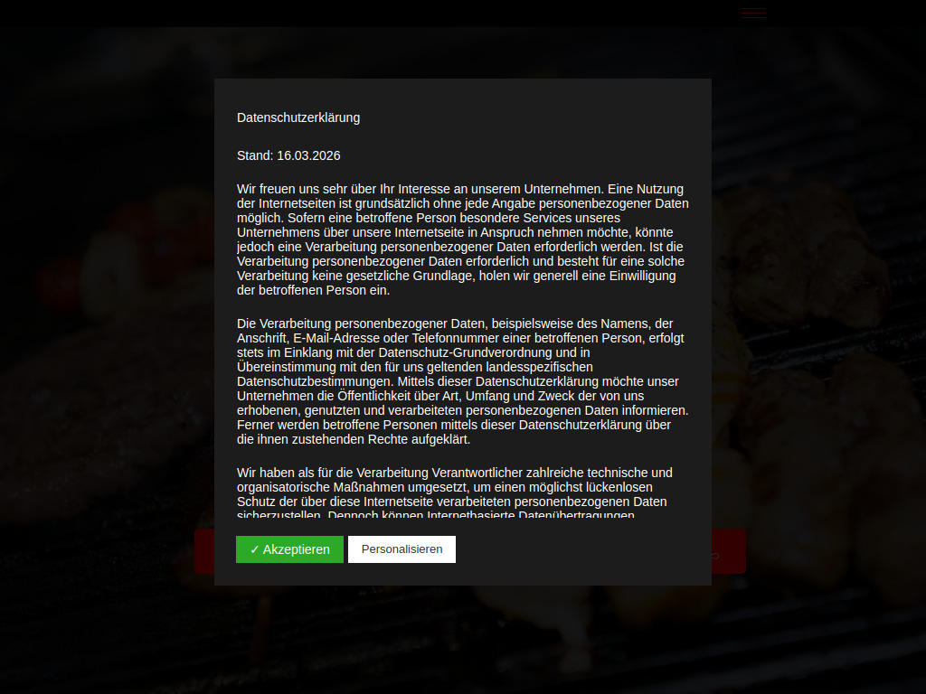 Website von Restaurant Irem in Alpen