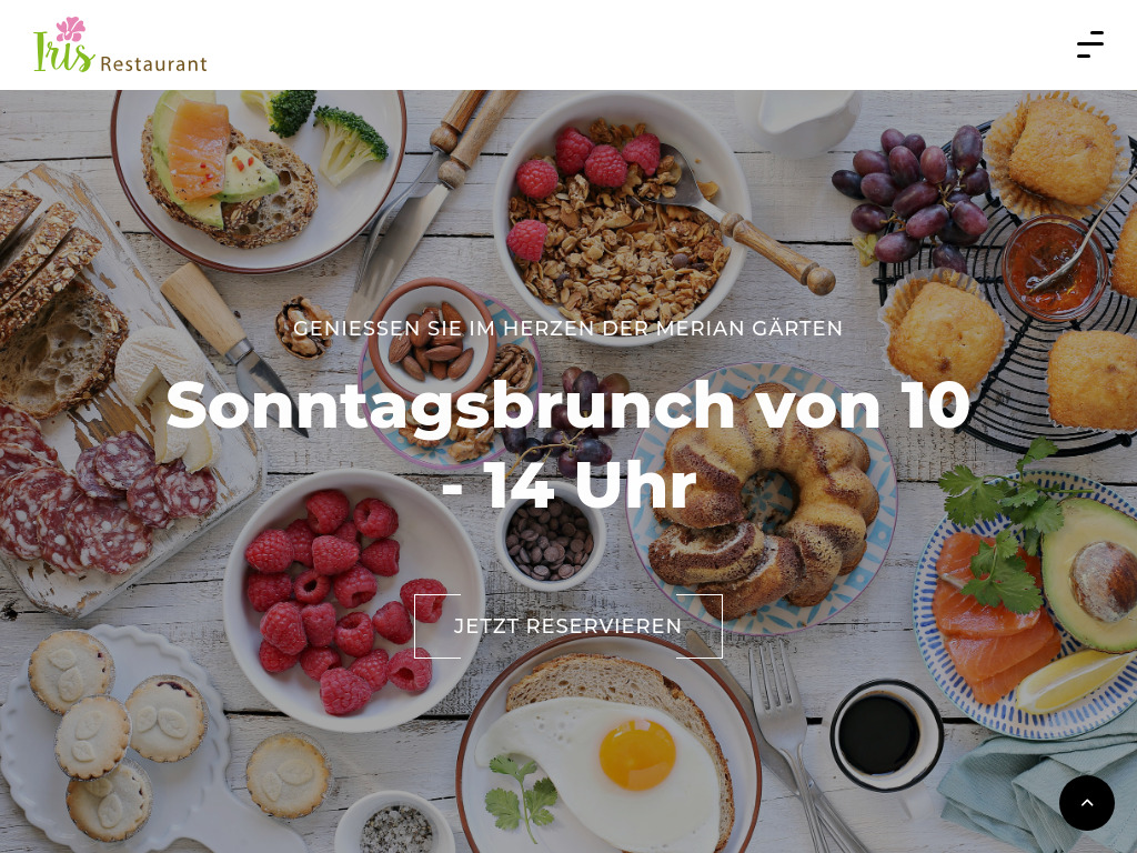 Website von Restaurant Iris