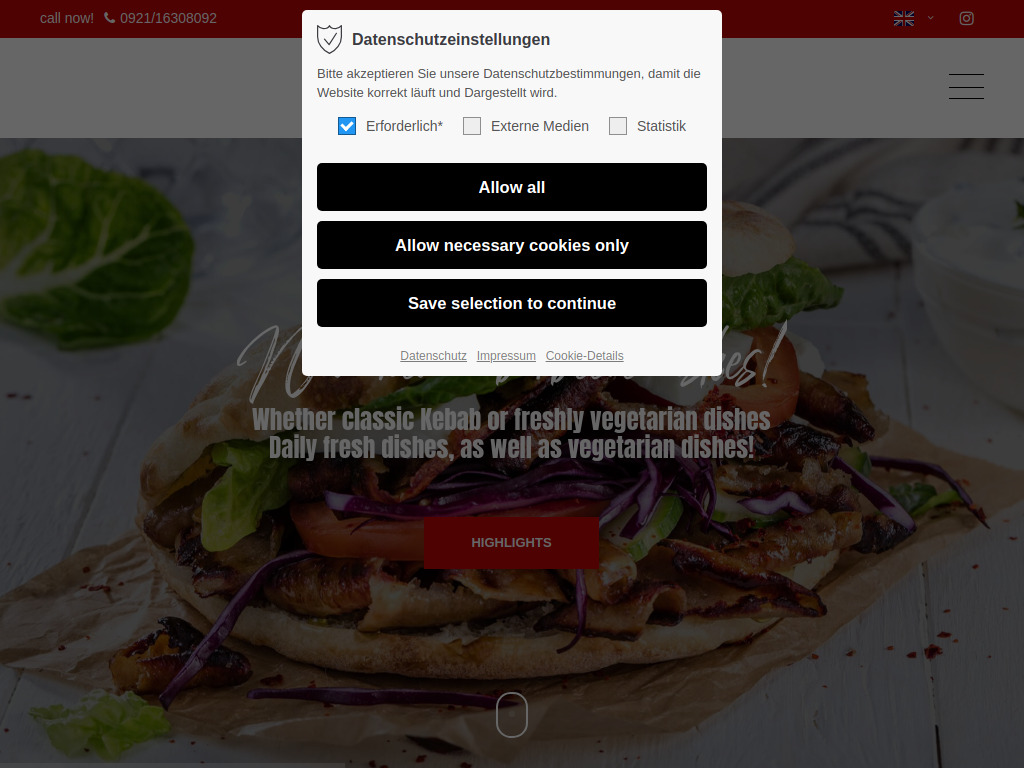 Website von Restaurant Istanbul Bayreuth in Bayreuth