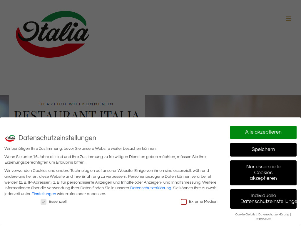 Website von Restaurant Italia in Bad Segeberg