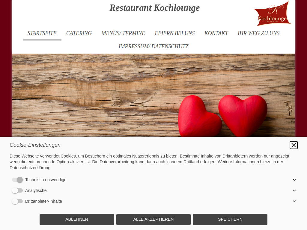 Website von Restaurant Kochlounge in Pinneberg