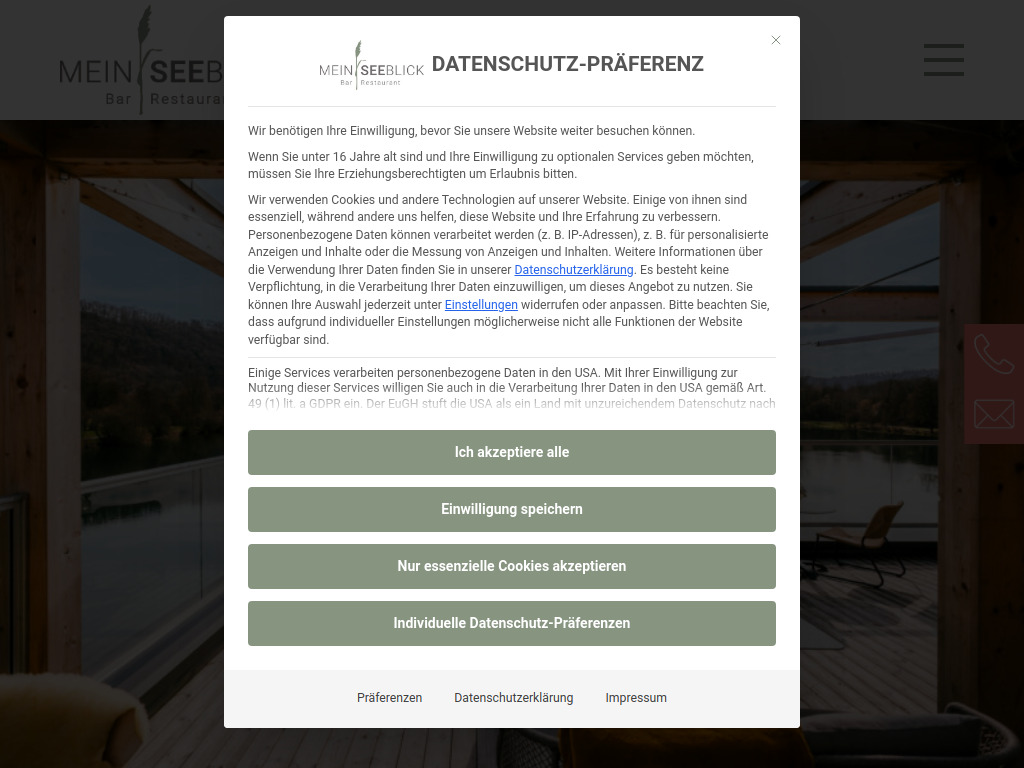 Website von Mein Seeblick in Kinding-Kratzmühle