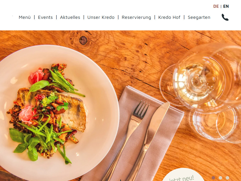 Website von Restaurant Kredo in Göttingen