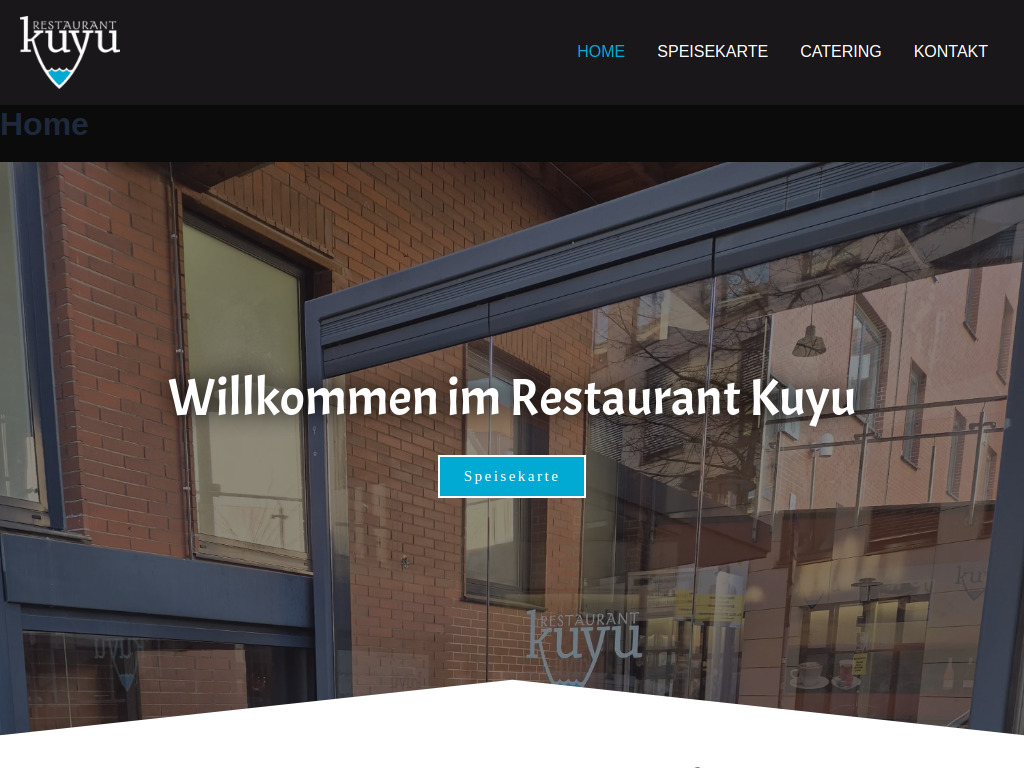 Website von Restaurant Kuyu in Bielefeld