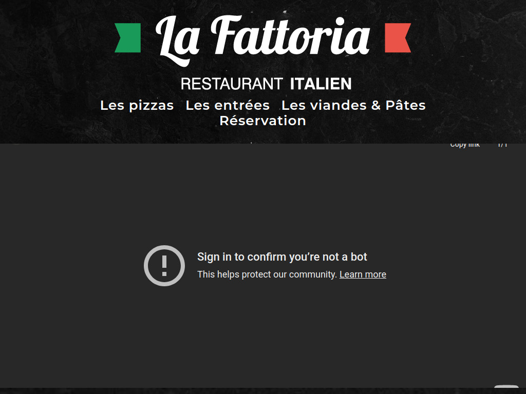 Website von Restaurant pizzeria La fattoria in Chêne-Bourg
