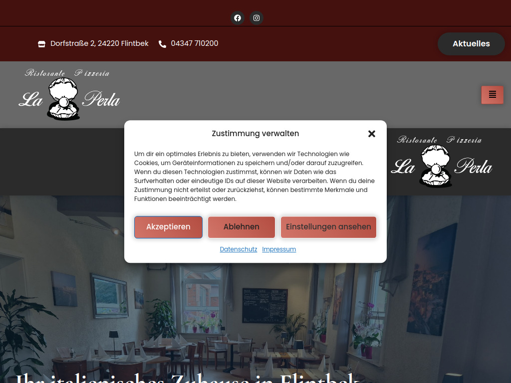 Website von La Perla in Flintbek