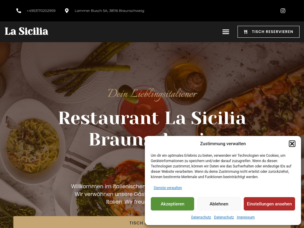 Website von La Sicilia UG in Braunschweig