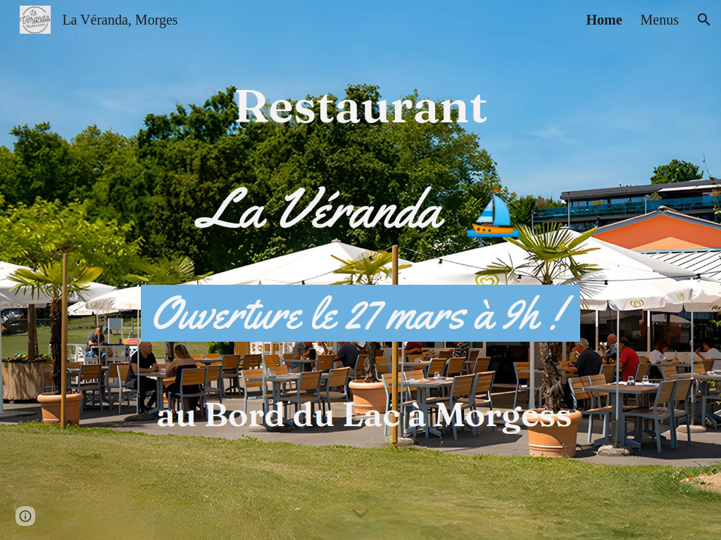 Website von Restaurant La Véranda in Morges