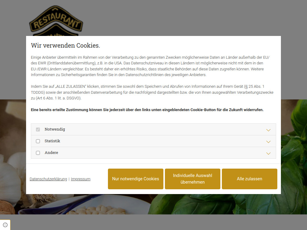 Website von La Fontana in Hameln