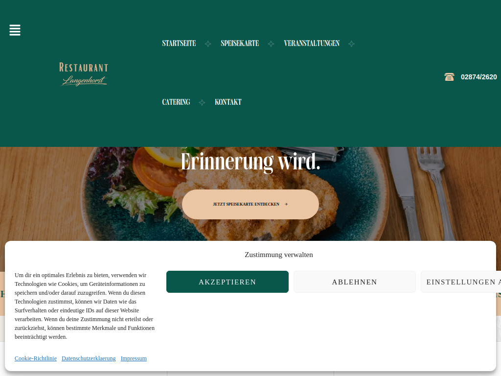 Website von Restaurant Langenhorst in Isselburg