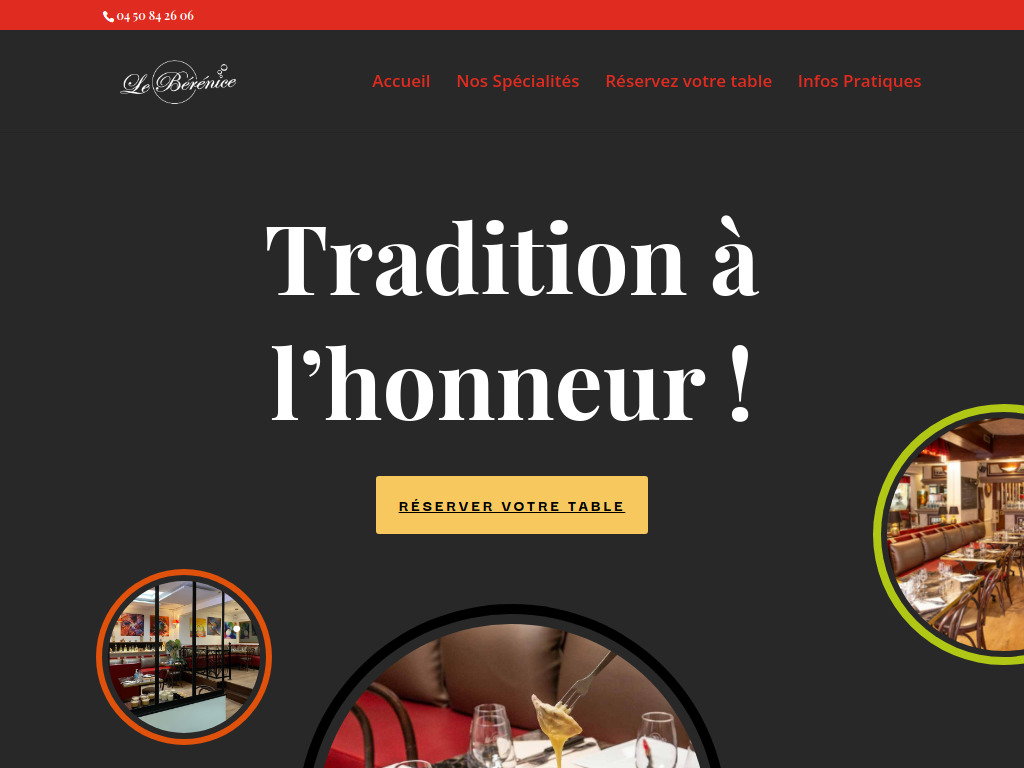 Website von Le Bérénice in Annemasse