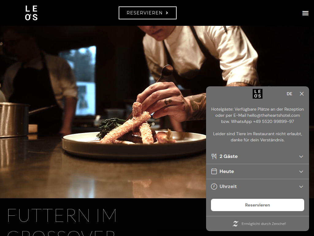 Website von Restaurant LEO'S in Braunlage