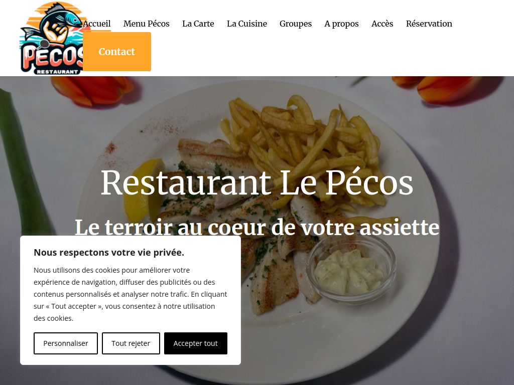 Website von Restaurant Le Pécos in Grandson