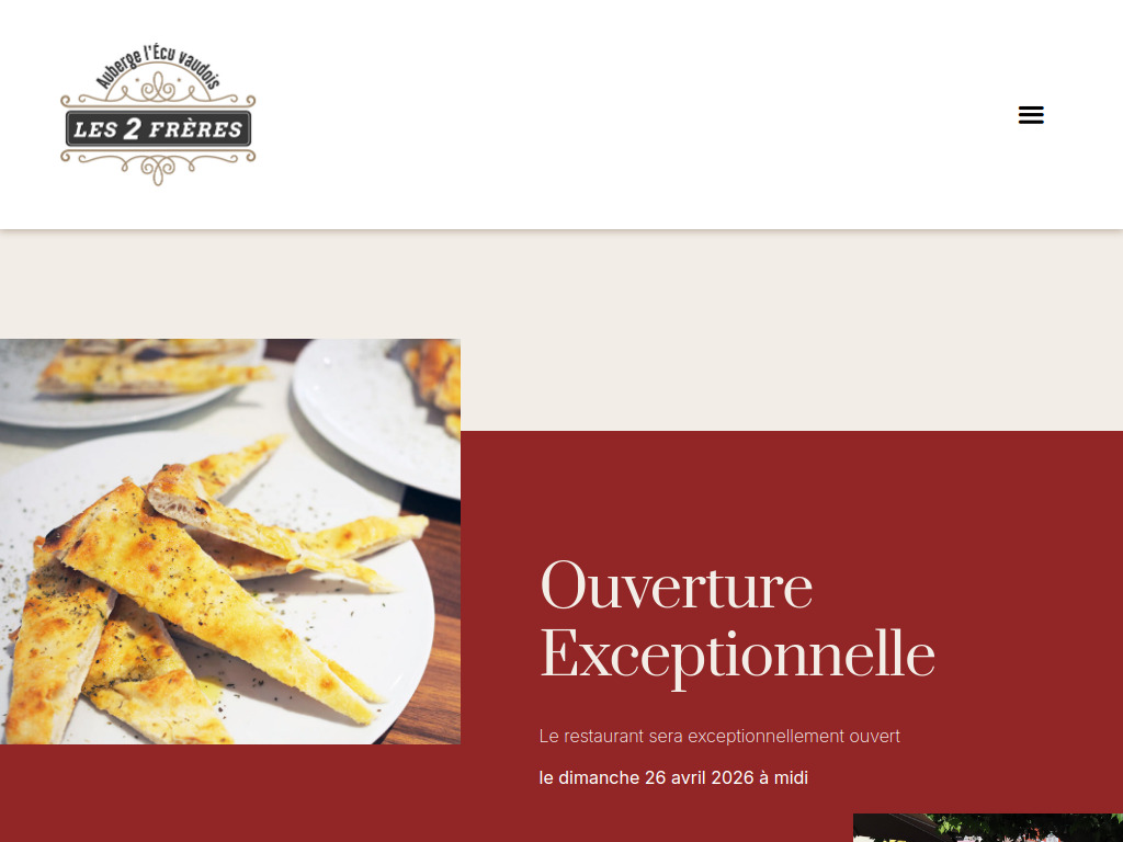 Website von Restaurant les 2 Frères