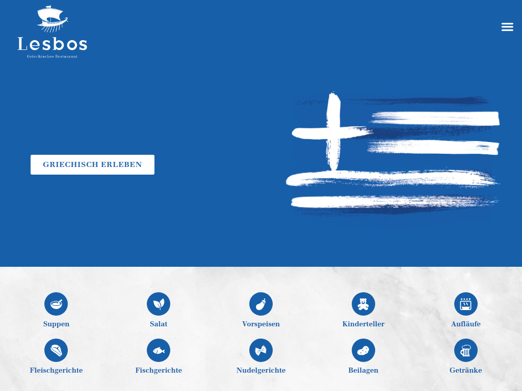 Website von Restaurant Lesbos in Cloppenburg