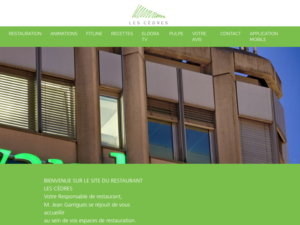 Website von Restaurant Les Cèdres in Lausanne