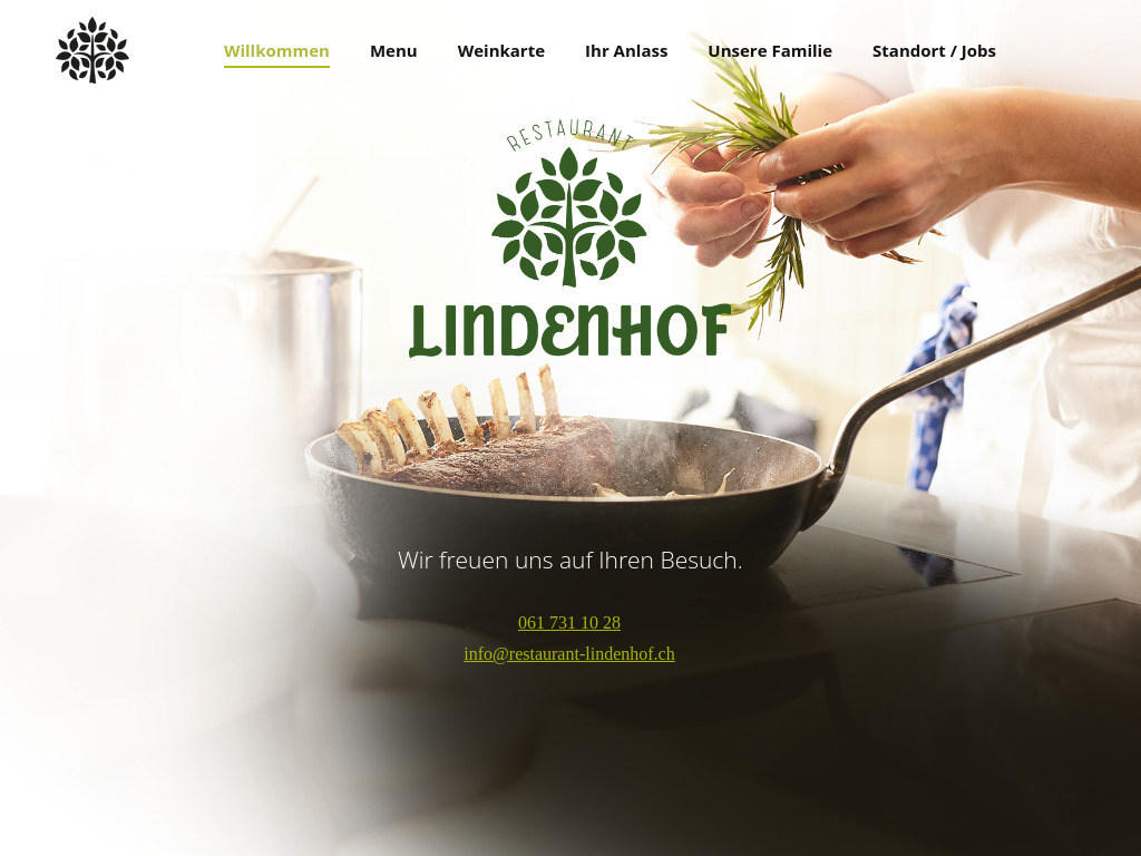 Website von Restaurant Lindenhof in Mariastein